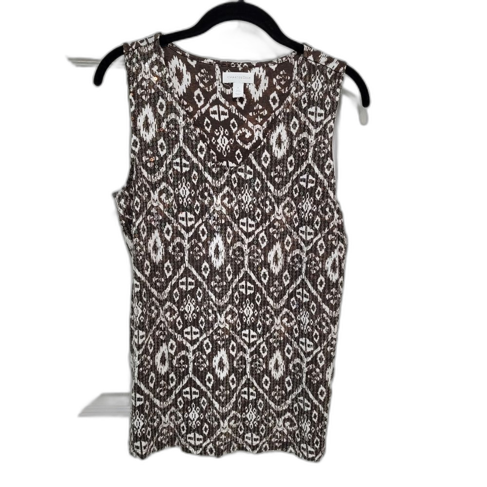NEW Tank Top with Sequins Large